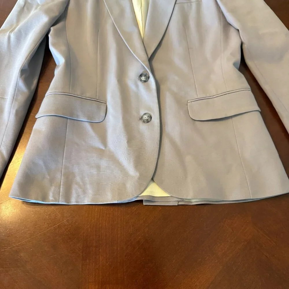 Vintage Bensons‎ St. Louis Blazer Size 4 Light Gray 80s Career Jacket USA Read